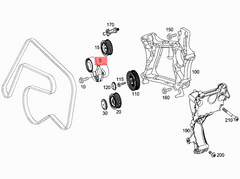Fan Belt Tensioner APV2838 6512000070 6512001670 6512001770 Compatible With MERCEDES-BENZ C-CLASS (W204) CLS (C218) (DAYCO)