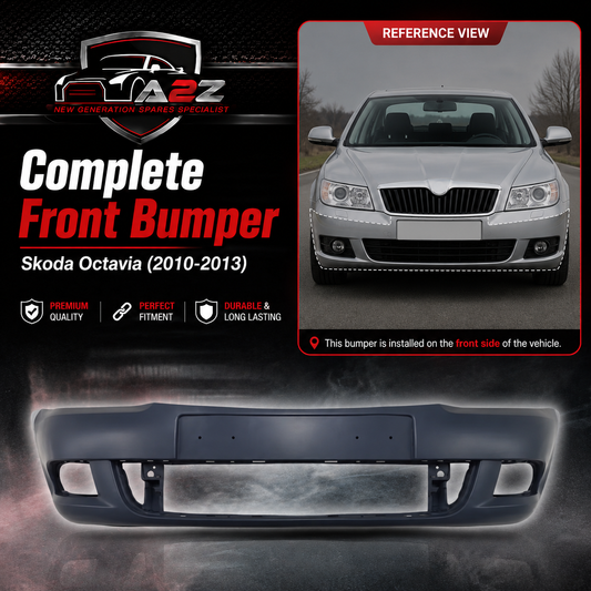 Complete Front Bumper 1Z0807221D 1Z0807221E Compatible With Skoda Octavia (2010-2013) Tag No.1191