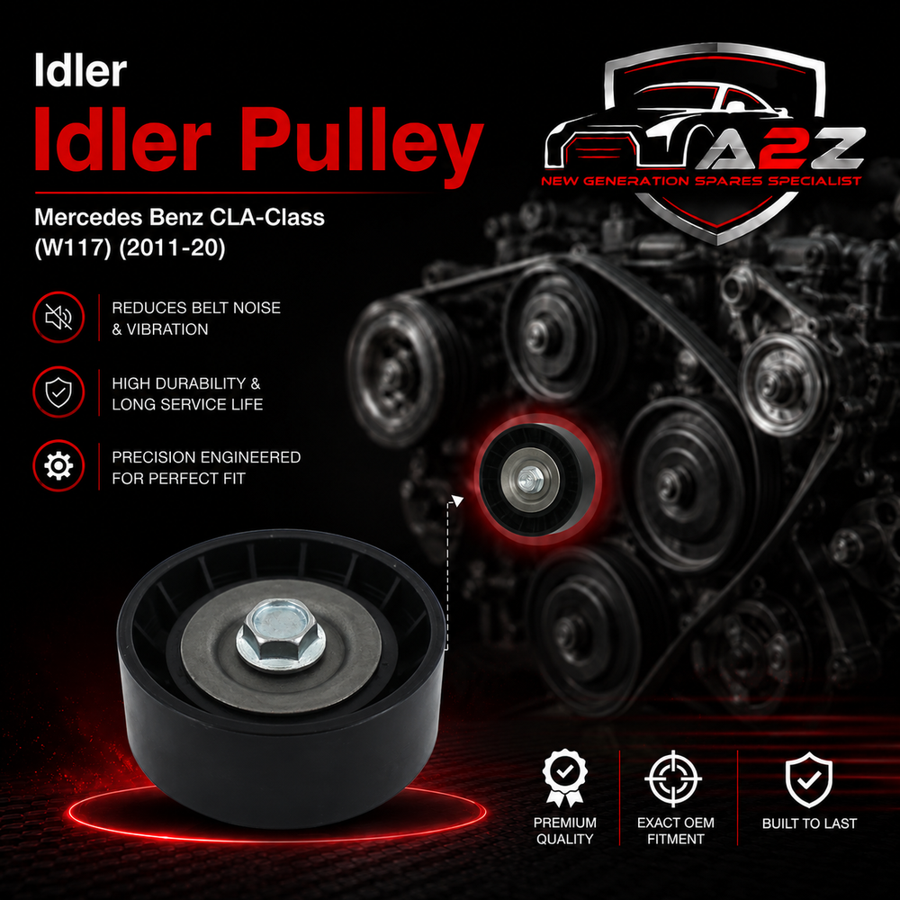 Idler Pulley 6512001470 6512000570 0039937496 Compatible With Mercedes Benz CLA-Class (W117), A-Class (W176), B-Class (W246), GLA-Class (W156) Tag No.25