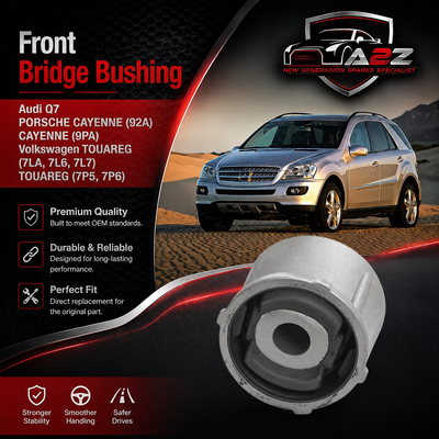 Front Bridge Bushing 7L0499035A Compatible With Audi Q7 PORSCHE CAYENNE (92A) CAYENNE (9PA) Volkswagen TOUAREG (7LA, 7L6, 7L7) TOUAREG (7P5, 7P6)