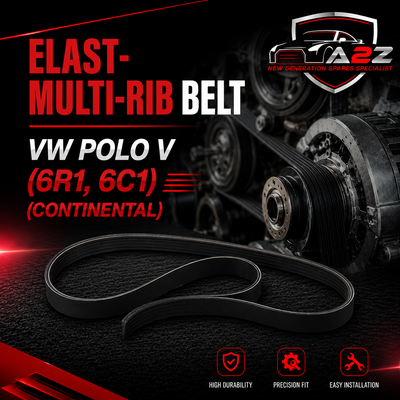 ELAST-MULTI-RIB BELT 6PK989 04C260849E Compatible With VW POLO V (6R1, 6C1) (CONTINENTAL)