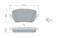 Rear Brake Pad A0004207600 2298701 P050148 Compatible With MERCEDES-BENZ A-CLASS W177
