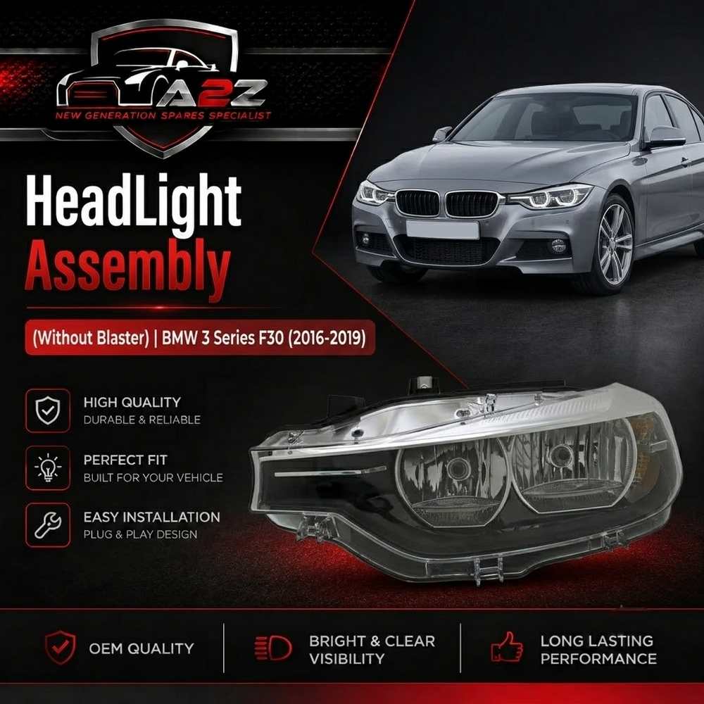 Headlight Headlamp Left 63117365599 & Right 63117365600 (Without Blaster) Compatible With  BMW 3 Series F30  (2016-2019) Projector