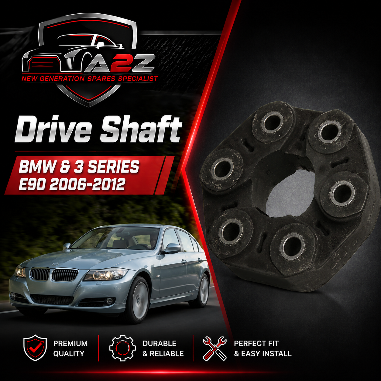 Drive Shaft 26117573276 & 2611 7507328 & 26117512619 Compatible With BMW & 3 SERIES E90 2006-2012
