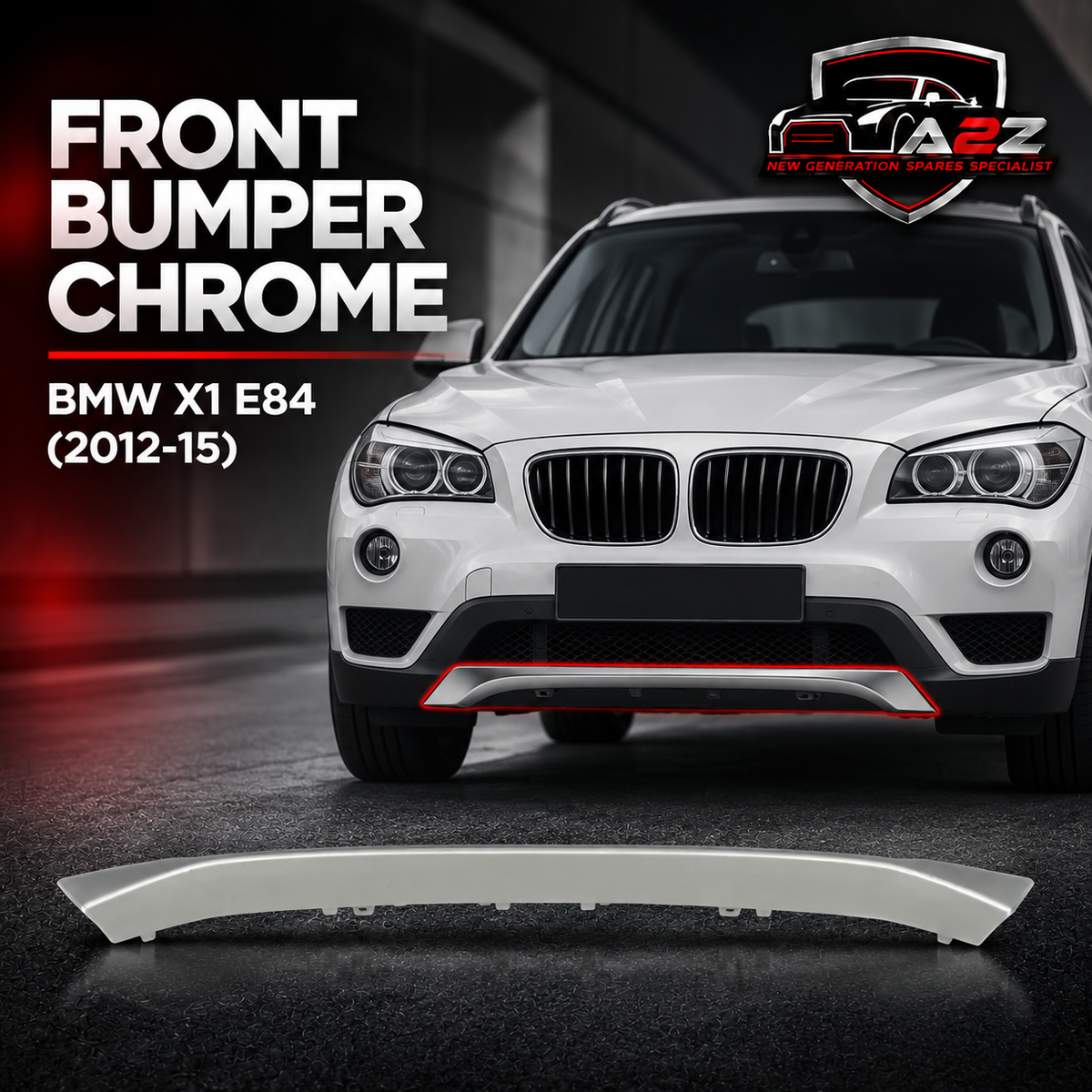 Front Bumper Chrome 51117303766 Compatible With BMW X1 E84 (2012-15) Tag No.305