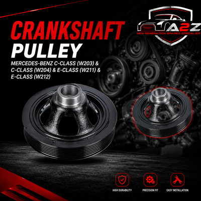 Crankshaft Pulley 2710300003 A2710300003 Compatible With MERCEDES-BENZ C-CLASS (W203) & C-CLASS (W204) & E-CLASS (W211) & E-CLASS (W212) Tag-CP-07