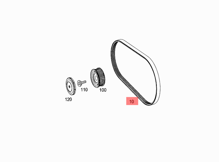 Multi Rib Belt 7PK2418 A009936796 0009936796 0139977492 2712060019 Compatible With MERCEDES-BENZ C-CLASS (W204) (CONTINENTAL)