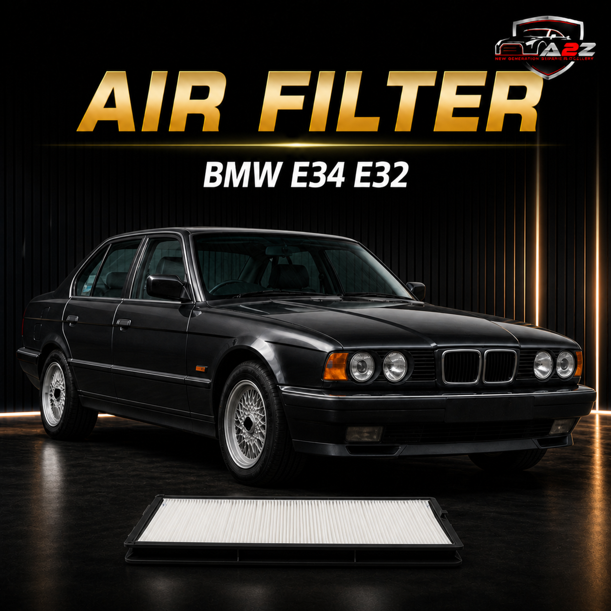 Air Filter 64311390836 Compatible With BMW E34 E32