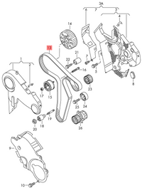 Timing Belt CT1134 03L109119 Compatible With AUDI A4 B8 (8K2) | A4 / S4, Q5 (8RB) (CONTINENTAL)