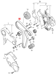 Timing Belt CT1134 03L109119 Compatible With AUDI A4 B8 (8K2) | A4 / S4, Q5 (8RB) (CONTINENTAL)