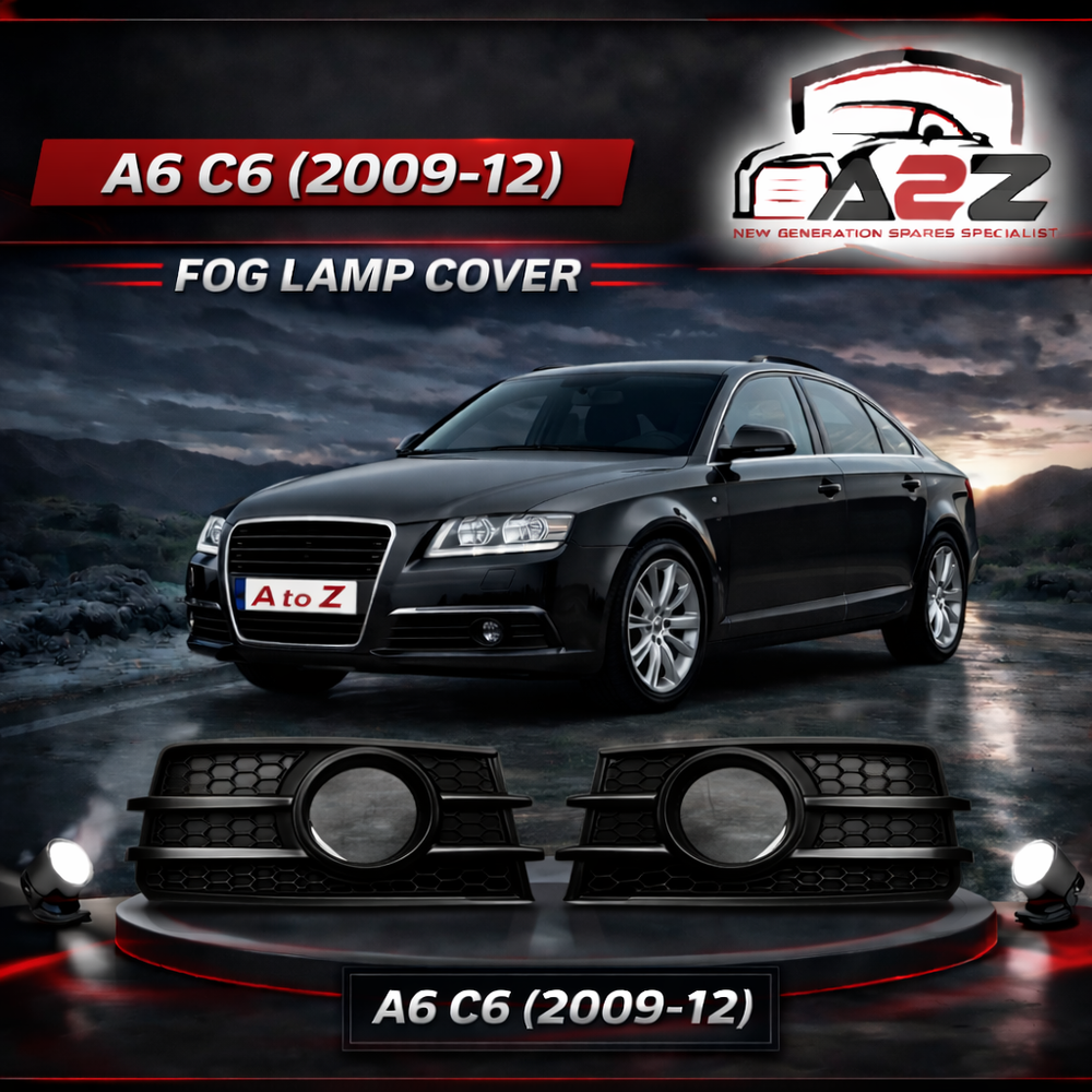 Fog Lamp Cover Left 4F0807681A & Right 4F0807682A 4F0807681A01C Compatible With AUDI A6 C6  (2009-2012) Fog No.35 (2009-12)
