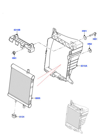 Auxiliary Radiator LR128288 Compatible With DEFENDER Station Wagon (L663)
