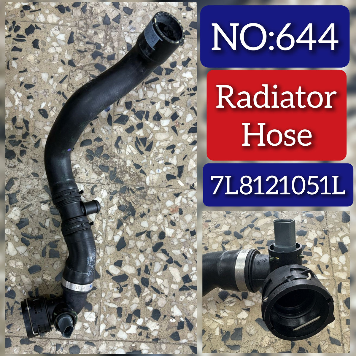RADIATOR HOSE PIPE 7L8121051L Compatible With AUDI Q7 Tag No.644