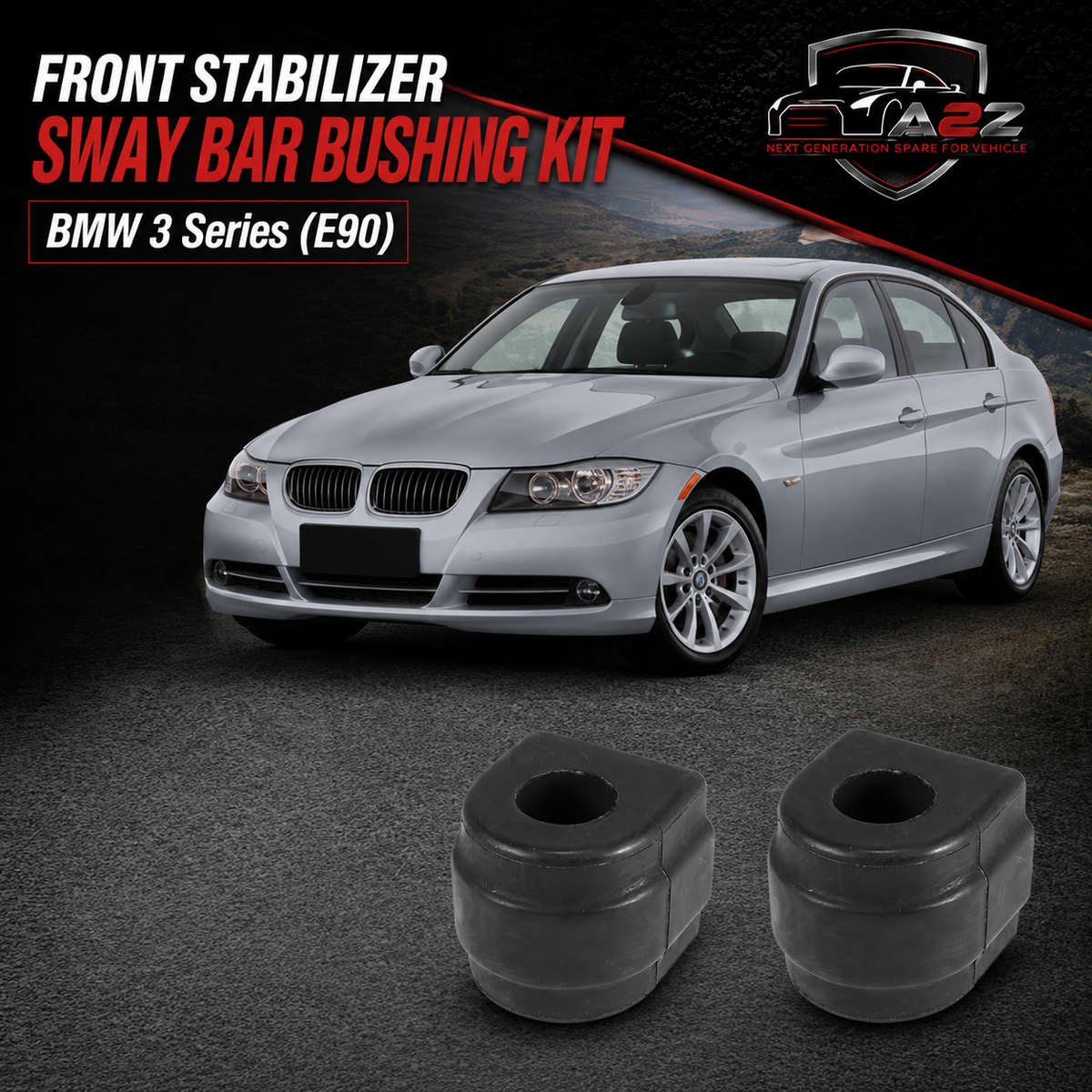 Front Stabilizer Sway Bar Bushing Kit 31356765574 Compatible With BMW 3 Series (E90) & 3 Convertible (E93) & Z4 Roadster (E89)