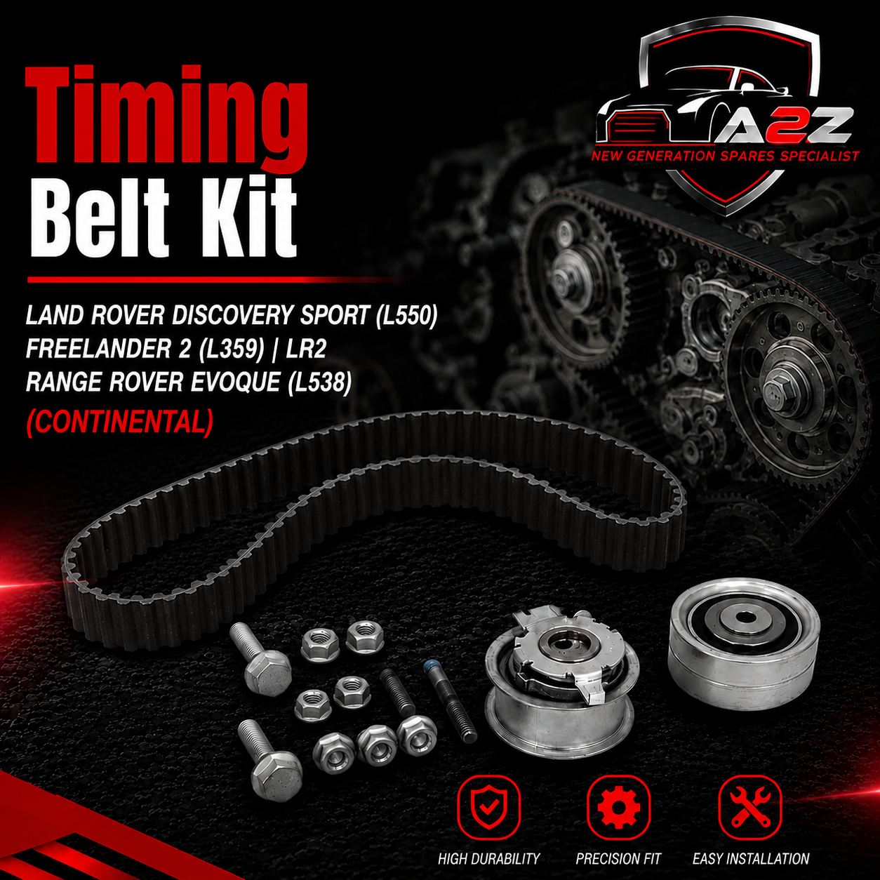 Timing Belt Kit CT1142K1 LR032526 Compatible With LAND ROVER DISCOVERY SPORT (L550) FREELANDER 2 (L359) | LR2 RANGE ROVER EVOQUE (L538) (CONTINENTAL)