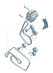 Belt Tensioner With Pulley 06E903133AB Compatible With AUDI A4 A5 A6 Q7 & PORSCHE CAYENNE (92A)  & PANAMERA (970)