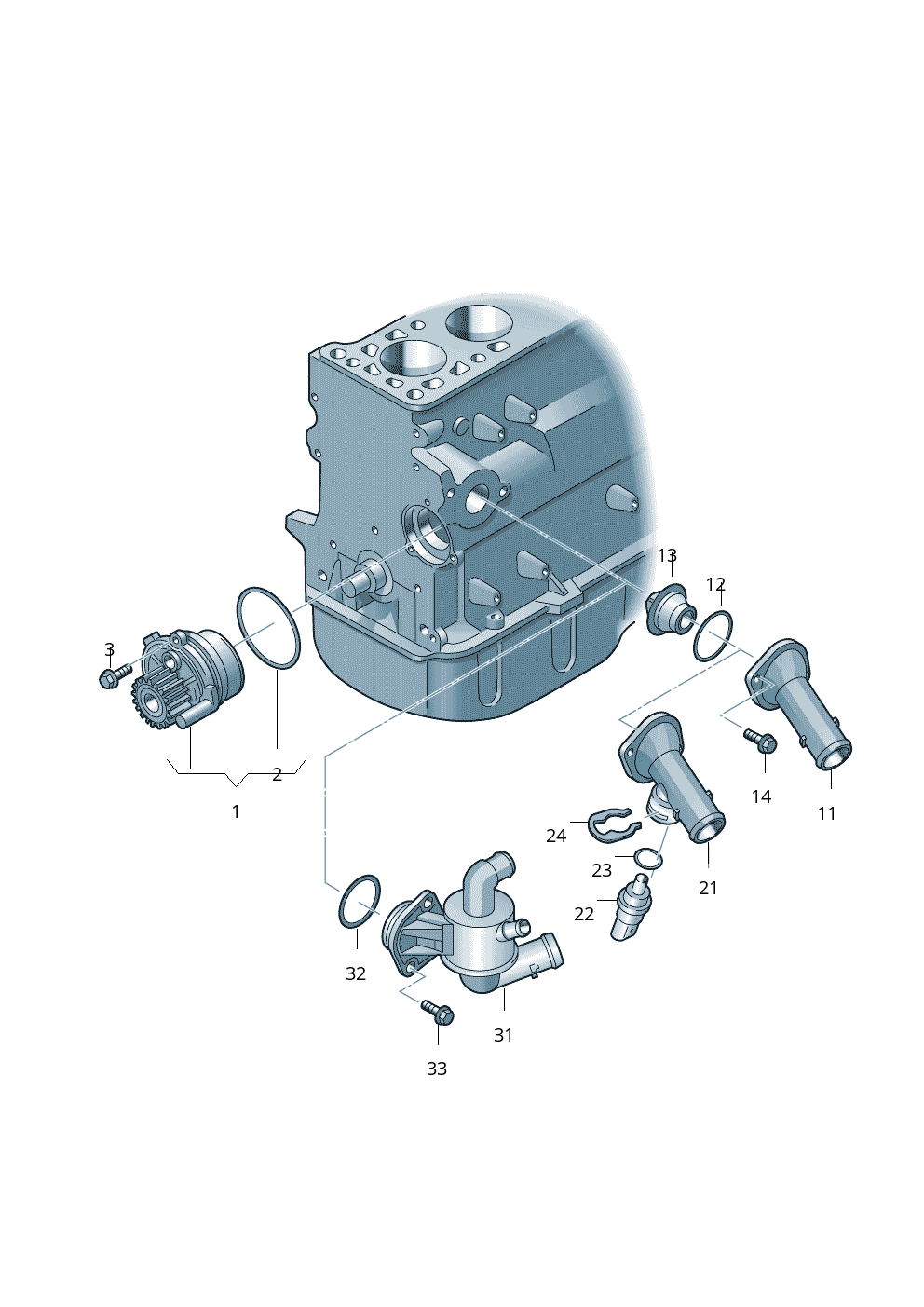 Elbow (Thermostat) 03L121111AE Compatible With  Volkswagen  JETTA IV (162)