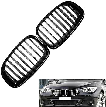 Front Bumper Kidney Grille Left 51137200169 & Right 51137200170 Compatible With  BMW 5 Series F07 GT