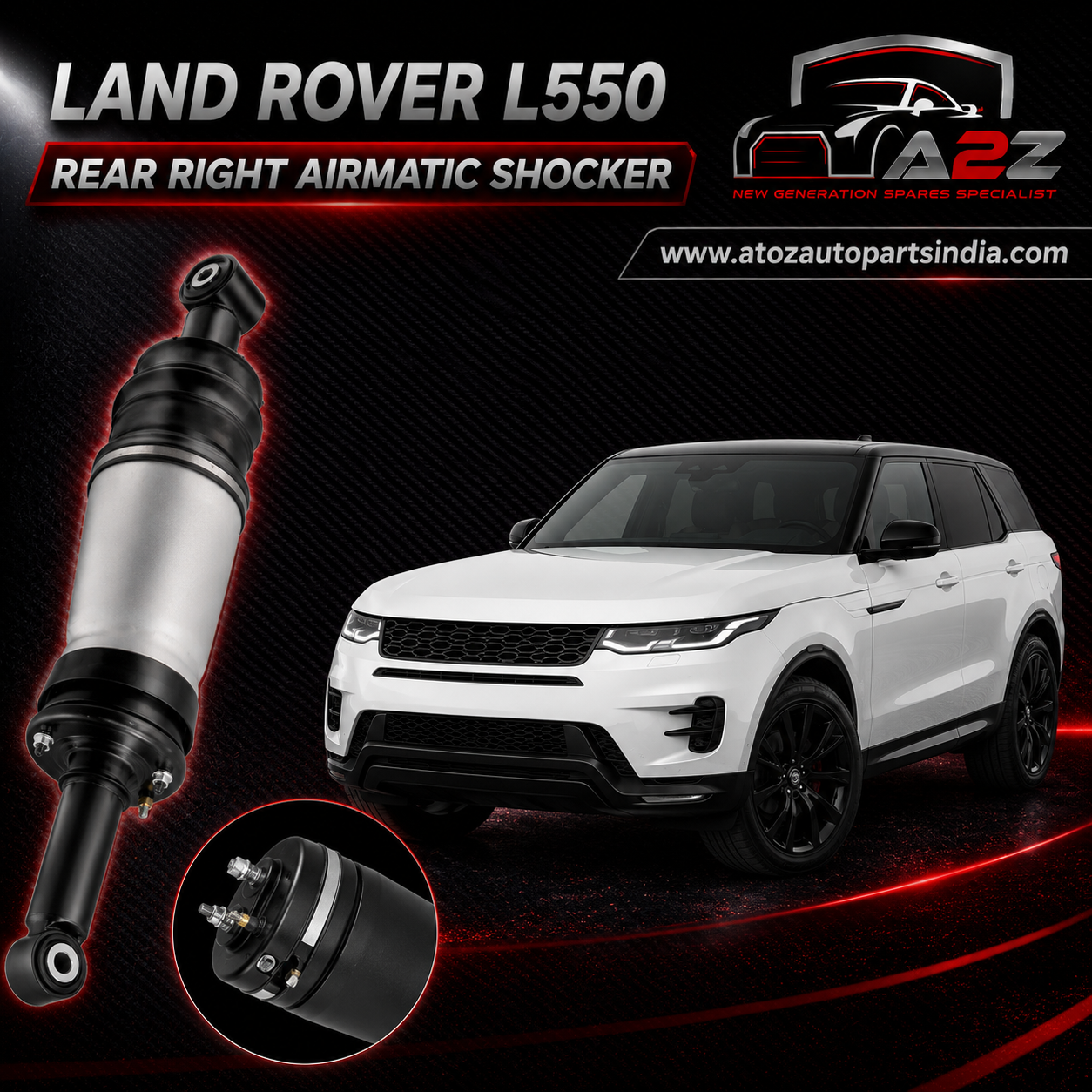 Rear Right  Air Suspension Shock Absorber Strut  Compatible With LAND ROVER L550