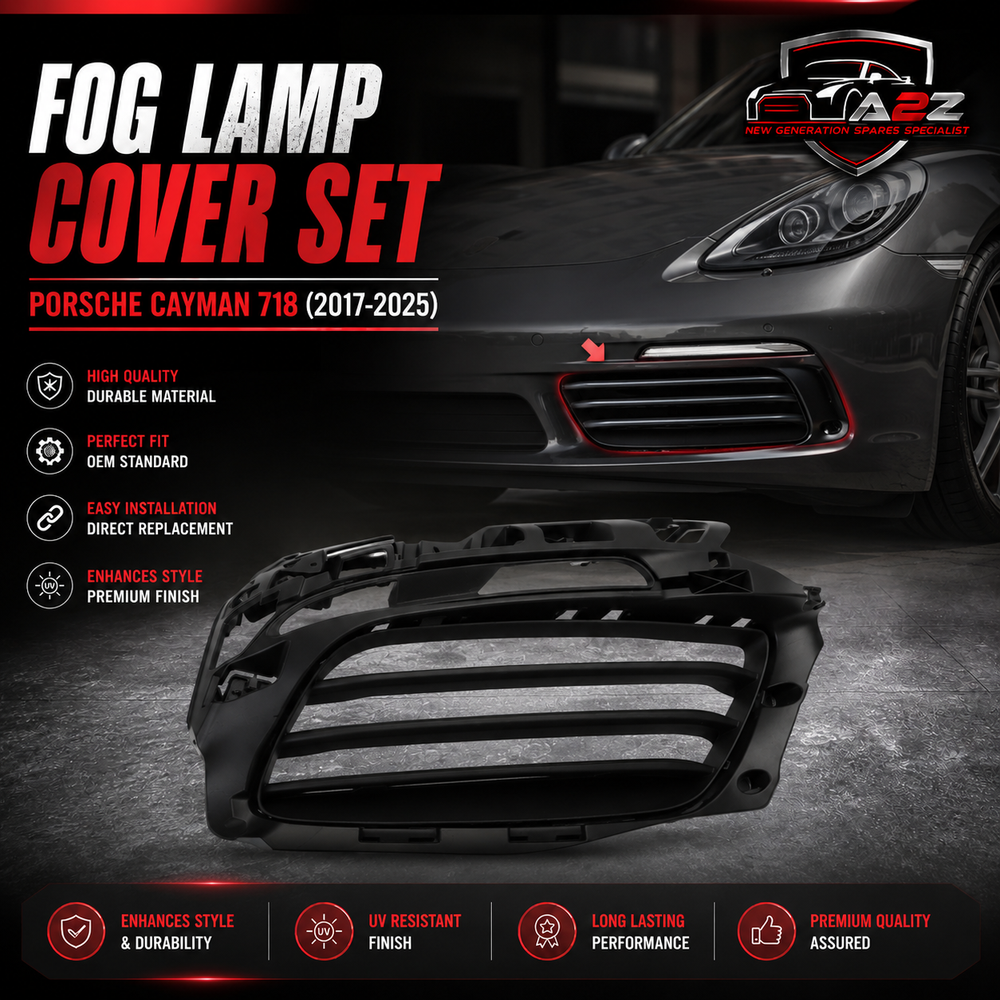 Fog Lamp Cover Set Right 982807684 & Left 982807683 Compatible With Porsche Cayman 718 (2017-2025) Tag No.186