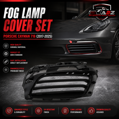 Fog Lamp Cover Set Right 982807684 & Left 982807683 Compatible With Porsche Cayman 718 (2017-2025) Tag No.186