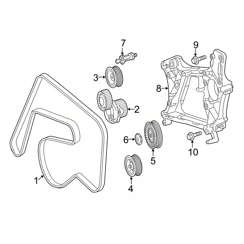 Belt Idler Pulley 6512000270 6512000770 6512000670 Compatible with MERCEDES-BENZ C-CLASS (W204) & E-CLASS (W212) & GLE (W166) Tag no : 20