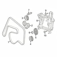 Belt Idler Pulley 6512000270 6512000770 6512000670 Compatible with MERCEDES-BENZ C-CLASS (W204) & E-CLASS (W212) & GLE (W166) Tag no : 20