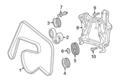 Belt Idler Pulley 6512000270 Compatible with MERCEDES-BENZ C-CLASS (W204) & E-CLASS (W212) & GLE (W166)