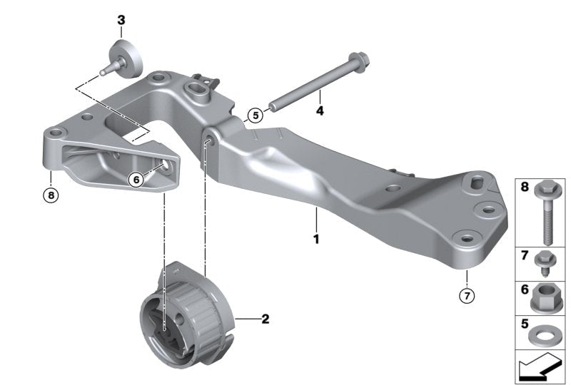 Automatic Transmission Mount 22316850468 Compatible With BMW X3 F25