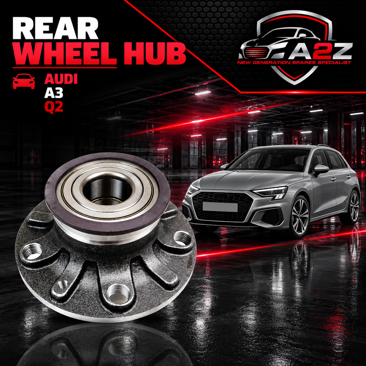 Rear Wheel Hub 1K0598611 8V0598611 8V0598611A Compatible With AUDI A3 Q2