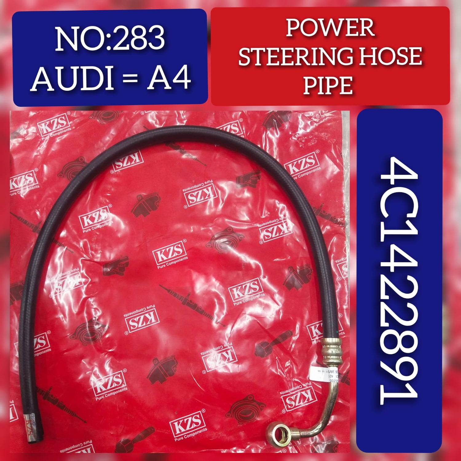 Power Steering Pipe 4C1422891 4B1422891G Compatible With AUDI A4 Tag-H-283