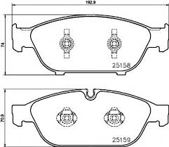 Front Brake Pad 4G0698151R  2515802 P85127 Compatible With AUDI A6 C6 & A7 & A8 D4