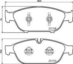 Front Brake Pad 4G0698151R  2515802 P85127 Compatible With AUDI A6 C6 & A7 & A8 D4