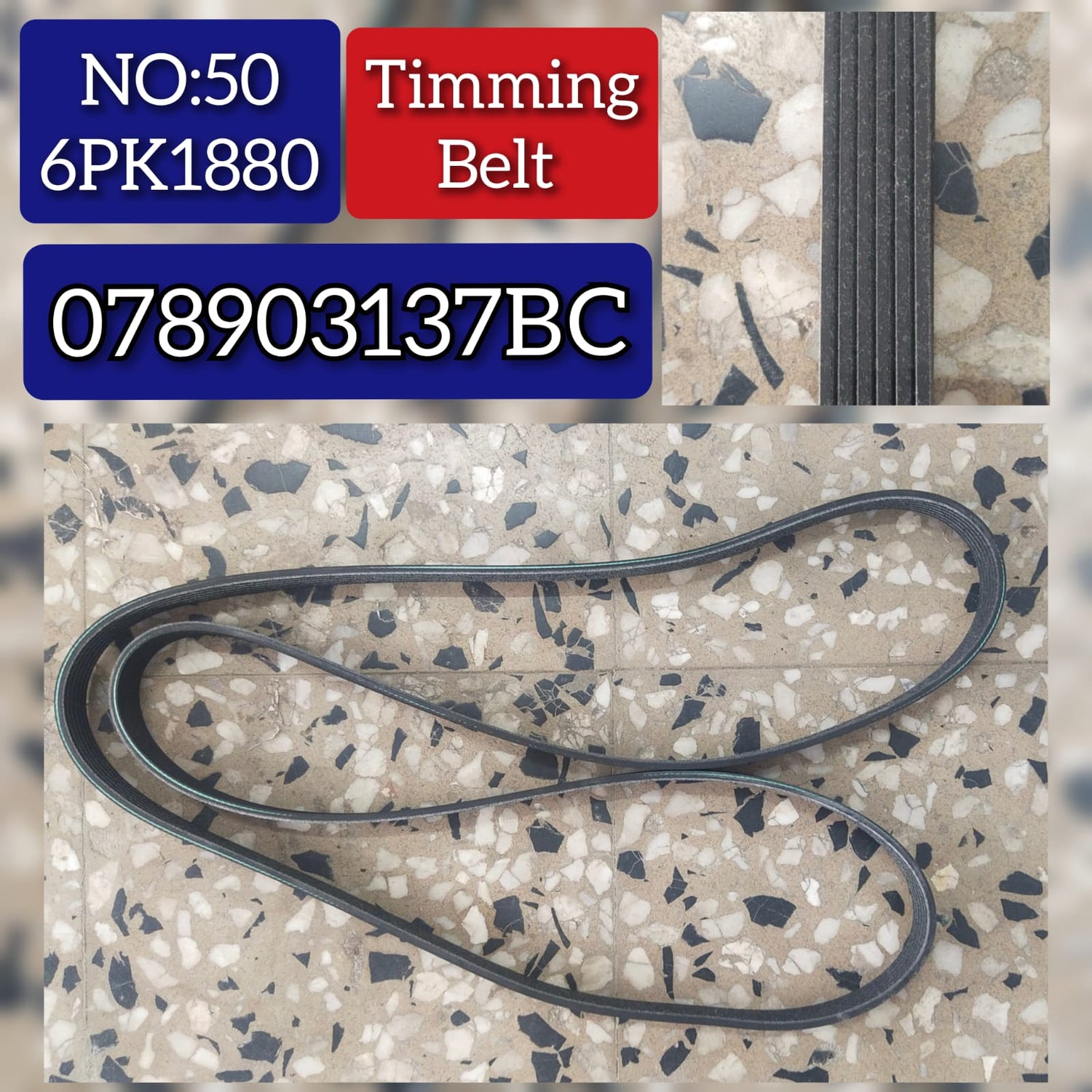 Belt 6PK1880 078903137BC 03D145933AD 047903137E 047903137K  Compatible With SKODA FABIA II (542) 7 SUPERB I (3U4)  Tag-BEL-50