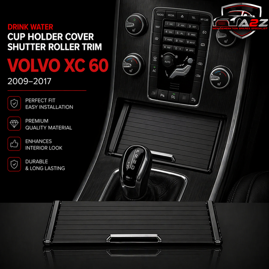 Black Central Console Drink Water Cup Holder Cover Shutter Roller Trim 39868873 Compatible With VOLVO XC60