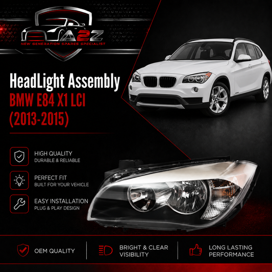 Headlight Headlamp Left 63117290233 & Right 63117290234 Compatible With BMW E84 X1 LCI (2013-2015)