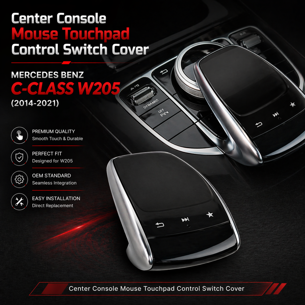 Center Console Mouse Touchpad Control Switch Cover 2059009927 Compatible With MECEDES BENZ C-CLASS W205 & W166 & GLC X253 Tag-MC-01