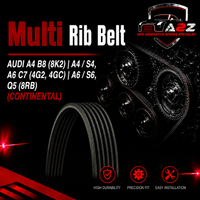 Multi RIB Belt 6PK1264 03L903137J Compatible With AUDI A4 B8 (8K2) | A4 / S4, A6 C7 (4G2, 4GC) | A6 / S6, Q5 (8RB)  (CONTINENTAL)