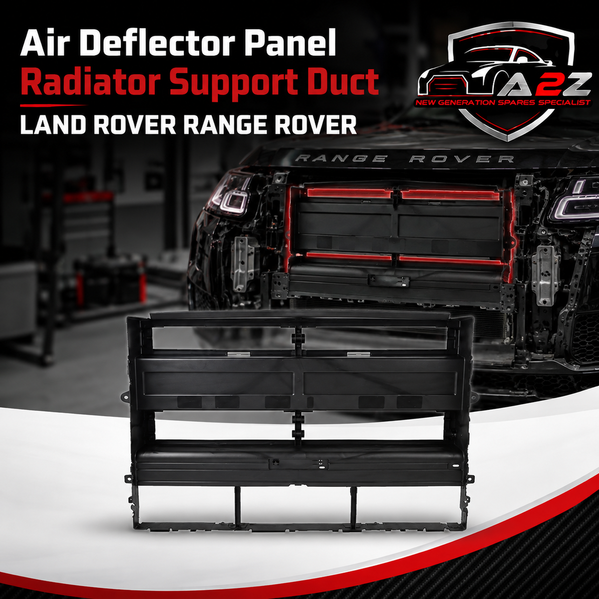 Air Deflector Panel Radiator Support Duct LR173783 LR152626 Compatible With Land Rover Range Rover