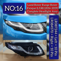 Complete Headlight Assy Left   LR087244 & Right LR084570  (Both Side 10 Pin) Compatible With Land Rover  Range Rover Evoque - L538 (2016-2019) Tag No.16