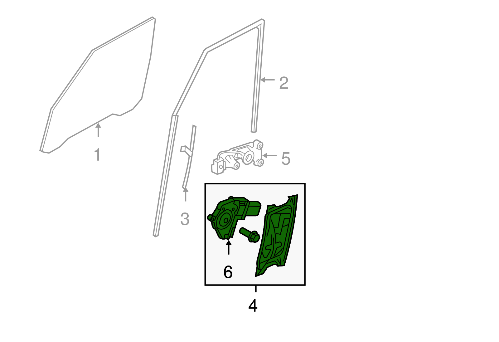Front Left Power Window Regulator With Motor  LR060136 LR006359 Compatible with LAND ROVER FREELANDER 2 (L359) | LR2