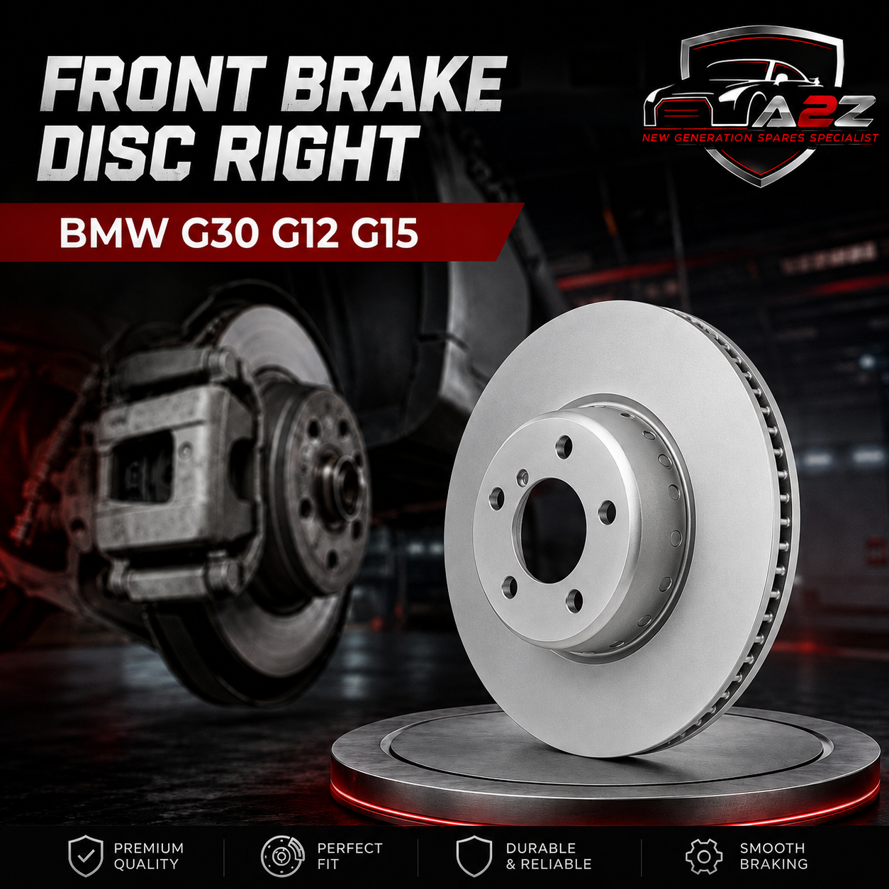 Front Brake Disc Right 34106875284 Compatible With BMW G30 G12 G15