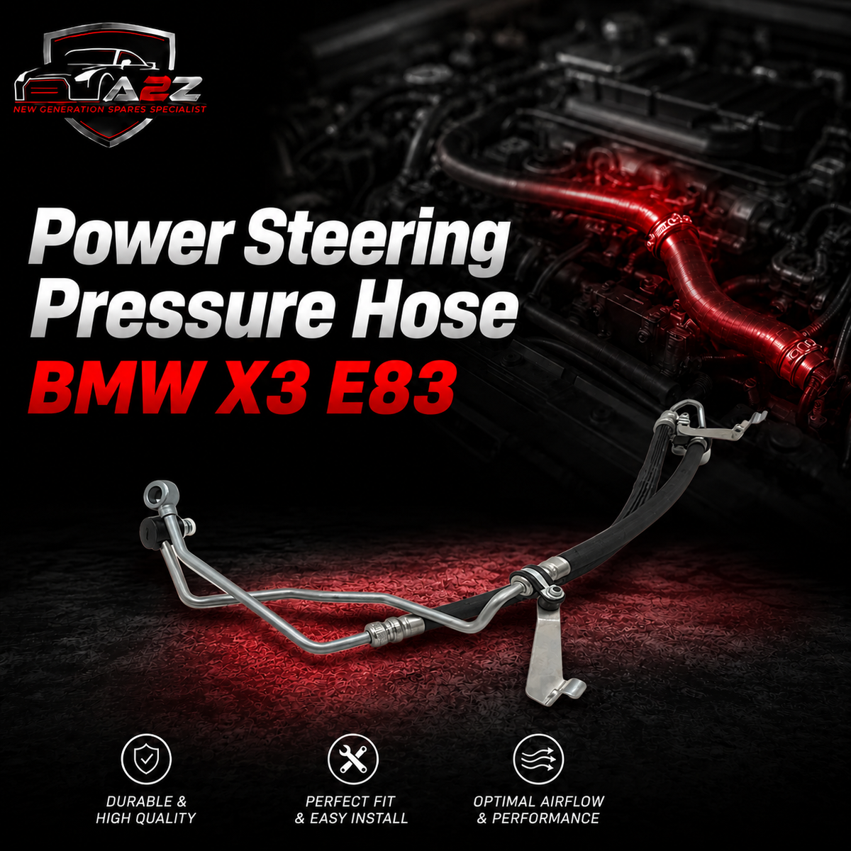 Power Steering Pressure Hose 32413450593 Compatible With BMW X3 E83