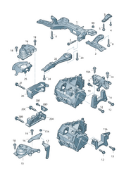 Torque Mount 6RF199851C Compatible With SKODA FABIA II (542) RAPID (NA2)