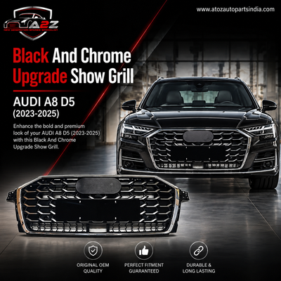 S8 Black And Chrome Upgrade Show Grill Compatible With AUDI A8 D5 (2023-25) Tag No.121