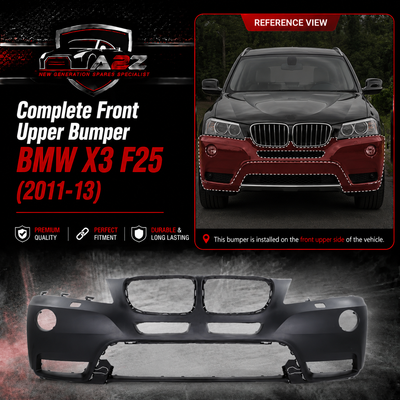 Front Upper Bumper 51117261188 Compatible With BMW X3 F25 (2011-13) Tag No.422