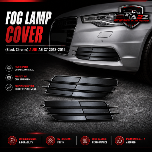 Fog Lamp Cover Compatible With AUDI A6 C7 2013-2015 Fog Lamp Cover Left 4G0807681A  & Right 4G0807682A Tag-FC-32