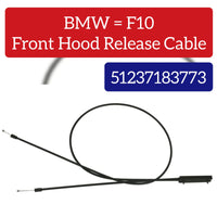 Front Hood Release Cable 51237183773 Compatible With BMW 5/6/7 Series F01 F10 F06 F12 F13 F18 (2008-17)
