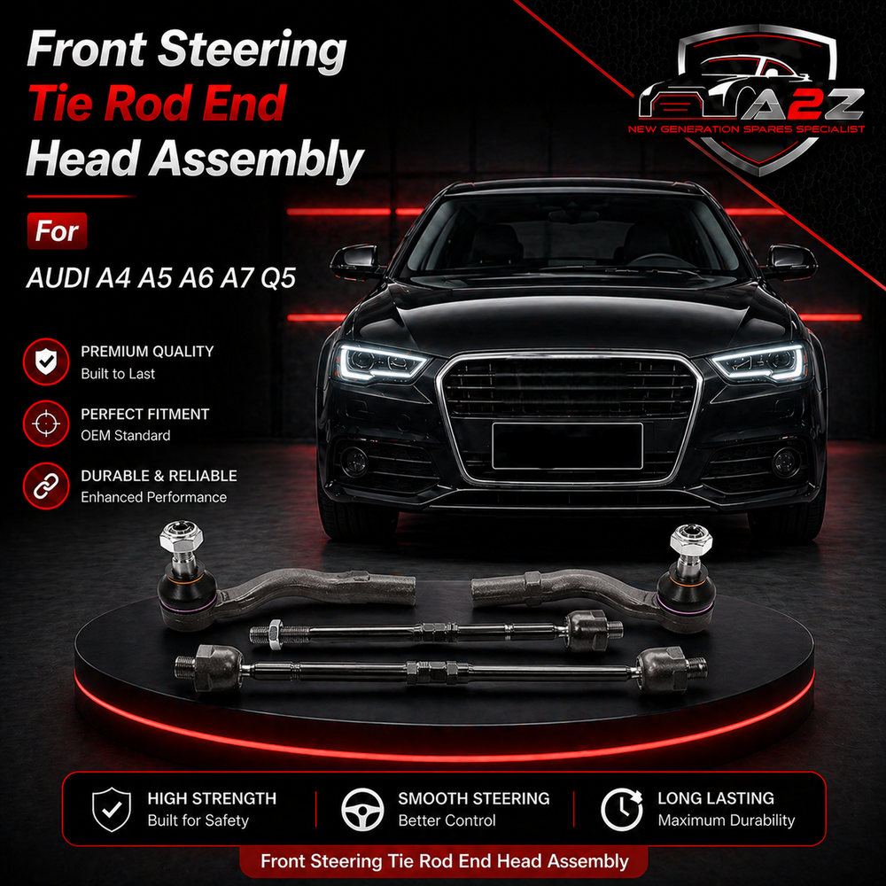 Front Steering Tie Rod End Head Assembly (Rack End 8W0423810A & Tie Rod End Left 8W0423811C  & Right 8W0423812C) Compatible With AUDI  A4 A5 A6 A7  Q5