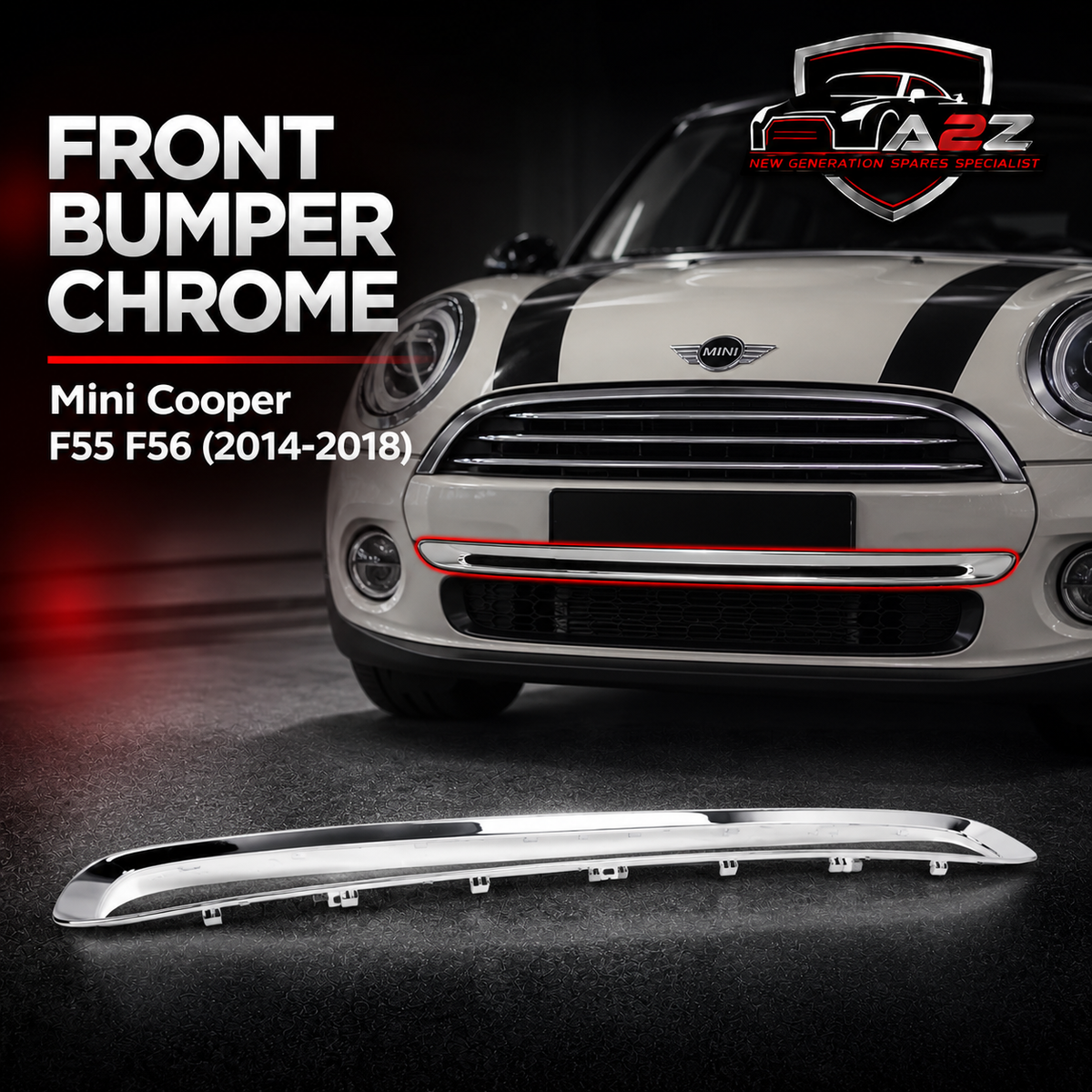 Front Bumper Chrome 51117255238 Compatible With Mini Cooper (F55/F56) (2014-2018) Tag No.95